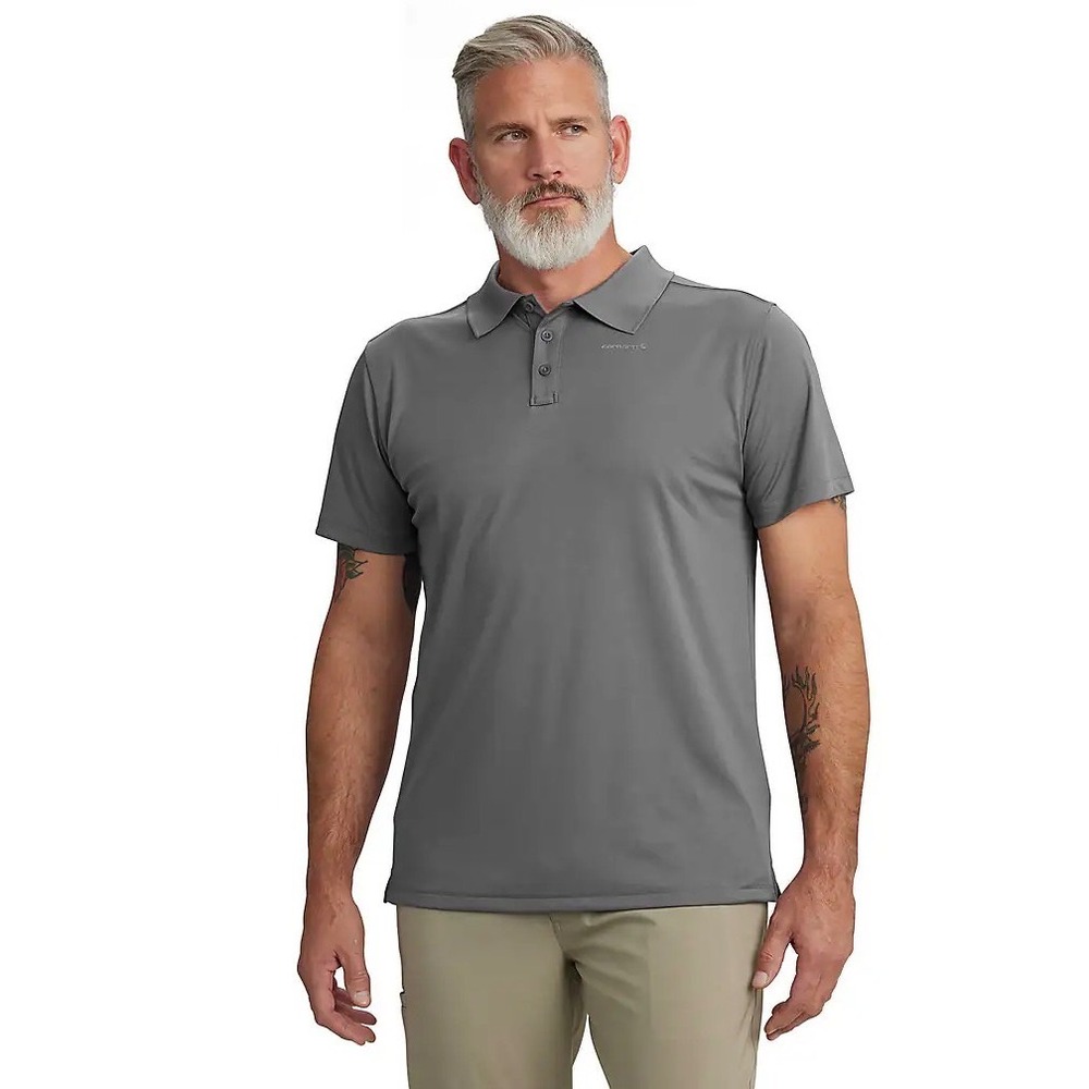 Carhartt Force Core Performance‎ Polo Shirt Mens Shadow Gray Short Sleeve Tee XL